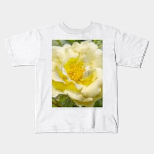 Yellow flower with vintage texture Kids T-Shirt